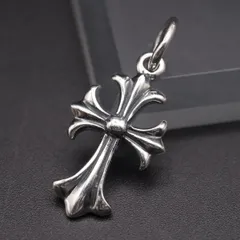 S595 ヴィンテージ 925刻印 ペンダント トップ クロス デザイン シルバー チャーム ヘッド