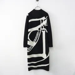 美品 最高級 2022AW エルメス HERMES 朝の散歩 カシミヤ100% モックネック ニットワンピース 34 ブラック┃//黒 ドレス【2400014841541】のサムネイル