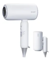 シャープ ヘアドライヤー IB-P300-W ディンプルフロー 速乾 さらさら髪 マイナスイオン UVケア コンパクト収納 ホワイト色t d1e2cf27
