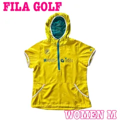 FILA GOLF フィラゴルフ 半袖 ロゴプリント ハーフジップ パーカー ナイロンジャケット M