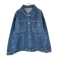 90年代 ECKO UNLTD エコーアンリミテッド リバーシブル デニムジャケット ブルー(メンズ L)中古 古着 X6551