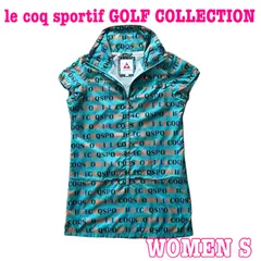 le coq GOLF ルコックスポルティフゴルフ 半袖 ロゴ刺繍 裏メッシュ ナイロン ワンピース S