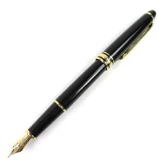 良品△MONTBLANC モンブラン マイスターシュテュック クラシック ペン先14K EFニブ ホワイトスター 万年筆 ブラック ゴールド ドイツ製 メンズ
