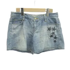 ジルスチュアート JILL STUART デニムパンツ ジーンズ M 青 ブルー 星柄 ショート丈/RN ■ECC002