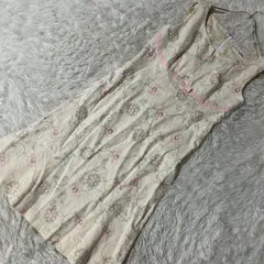 BLUE LABEL 花柄刺繍ワンピース アイボリー 40 清楚 お出かけ オシャレ