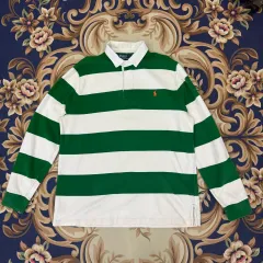 (XL)00年代 ポロ ラルフローレン ストライプ ラグビーシャツ