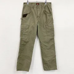 古着 used　Wrangler　ラングラー　カーゴパンツ　ダブルニー　リップストップ　ジップフライ　カーキ　32サイズ
