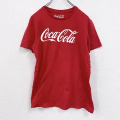 古着 used　Coca-Cola　コカ・コーラ　半袖プリントTシャツ　企業ロゴ　デカロゴ　赤　レッド　Mサイズ