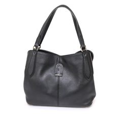 FURLA フルラ ダフネ ホーボーショルダーバッグ シボ革 ブラック