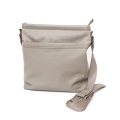 アニエスベー ショルダーバッグ サコッシュ ベージュ ナイロン キャンバス Agnes b