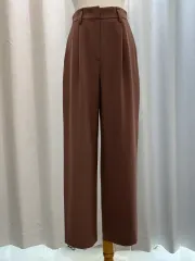 ハンサム SYSTEM 2020 ブラウン ワイド スラックス パンツ 新品級