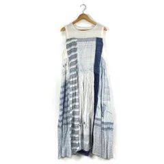 INJIRI　JOURNAL　STANDARD　LUXE　インジリ　ジャーナルスタンダード ラックス　21SS　21-040-450-0021-1-0　ノースリーブギャザーワンピース　異素材切替　Lサイズ　ネイティブ柄のサムネイル