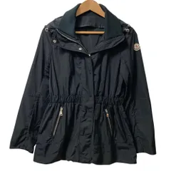 美品 MONCLER モンクレール DISTHENE フード付き ナイロンジャケット サイズ1 ブラック レディース 古着 中古 USED