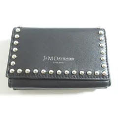 良品 J&M DAVIDSON J&Mデヴィッドソン FOLD WALLET WITH STUDS スタッズ 3つ折り財布 SFLW-1XX-S ブラック メンズ レディース 古着 中古 USEDのサムネイル