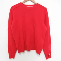未使用 UNIQLO ユニクロ アニヤハインドマーチ コラボ カシミヤ クルーネック ニット セーター 473452 サイズL レッド  レディース 古着 中古 USED