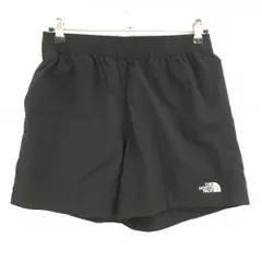 【美品】ザノースフェイス ハーフパンツ 黒×白 ウエストゴム 裾ロゴ メンズ M ゴルフウェア THE NORTH FACEのサムネイル