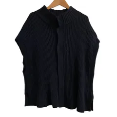 美品 23AW JOURNAL STANDARD LUXE ジャーナルスタンダードラックス リブニット ベスト サイズF ネイビー レディース 古着 中古 USED