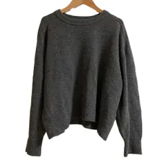 美品 BEAUTY＆YOUTH ビューティーアンドユース ウールカシミヤ ラグランクルーネックニットプルオーバー Sサイズ グレー レディース 古着 中古 USED