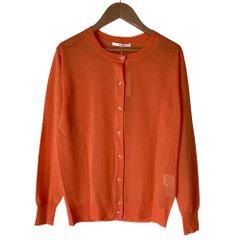 未使用 CADUNE カデュネ シアー カーディガン 38 オレンジ レディース 古着 中古 USED