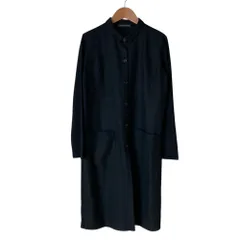 美品 MACKINTOSH LONDON マッキントッシュロンドン ロングスリーブ ひざ丈 シャツワンピース 38 ブラック レディース 古着 中古 USEDのサムネイル