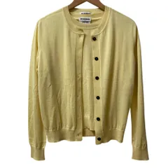 美品 JIL SANDER ジルサンダー カシミヤシルク アンサンブル ニット カーディガン KRJWZB0015 サイズ36 イエロー レディース 古着 中古 USEDのサムネイル