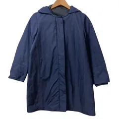 美品 WEEKEND Max Mara ウィークエンド マックスマーラ フード付き パディングコート 50260279 サイズ38 ネイビー レディース 古着 中古 USED