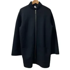 美品 24AW HERMES エルメス バイアスH ジップアップ ニットコート 4H2102D2 サイズ36 ブラック レディース 古着 中古 USED