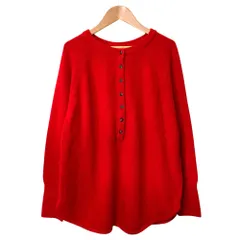 良品 23AW JOURNAL STANDARD relume ウールミックス2wayビッグプルオーバー ニット セーター サイズF レッド レディース 古着 中古 USED