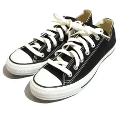 未使用 CONVERSE コンバース ALL STAR OX オールスター オックス キャンバス ローカット スニーカー M9166 25cm ブラック メンズ レディース 古着 中古 USED