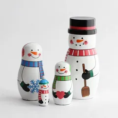 【新品】【1点販売】DETAIL[ディテール]SNOWMAN FAMILY[マトリョーシカ スノーマンファミリー 雪だるま クリスマス オーナメント インテリア オブジェ 北欧]のサムネイル