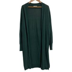 美品 Theory luxe セオリーリュクス コットンニット ロングカーディガン サイズ38 グリーン レディース 古着 中古 USED