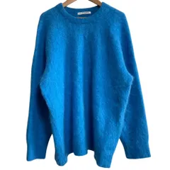 美品 BEAUTY&YOUTH ビューティー＆ユース ユナイテッドアローズ アルパカブレンド ファークルーネックニットプルオーバー ブルー レディース 古着 中古 USED