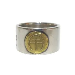 良品 CRIMIE クライミー BRASS×SILVER925 平打ちリング 指輪 真鍮 18号 ゴールドカラー×シルバー メンズ 古着 中古 USEDのサムネイル