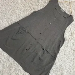 ヴィンテージ カーキ M 前ボタン シンプル ナチュラル ブラウス 上品