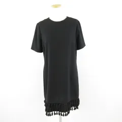 ザラウーマン ZARA WOMAN ワンピース 半袖 ミニ 黒 S *A956