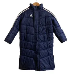 美品 adidas atmos アディダス 中綿 ベンチコート 130cm ネイビー キッズ 古着 中古 USED