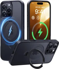 268L414 iPhone 16 Pro Maxケース 隠しスタンド ブラック