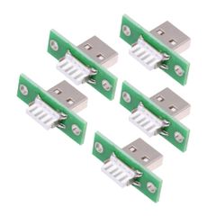 新品 cablecc 5個/セット リバーシブル DIY OEM USB Type-A オスプラグコネクター パネルマウントはんだタイプ