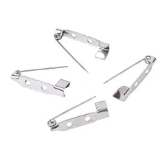 新品 SZB ブローチピン アクセサリーパーツ ウラピン 金具 (15mm 50個セット)