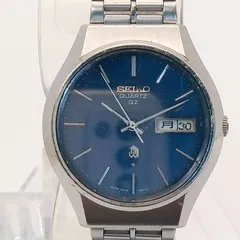 【稼働 良品】0330-4 SEIKO セイコー 0923-8010 メンズ腕時計 クォーツ ブルー文字盤 デイデイト