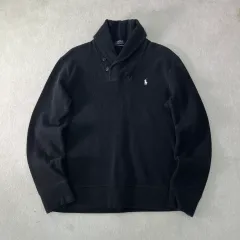 100 POLO RALPH LAUREN ショールカラー コットン ニット