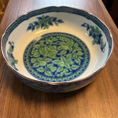 美濃焼 前畑陶器 庫山窯 青華緑彩 大鉢