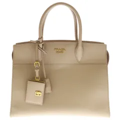 PRADA (プラダ) エスプラナード ハンドバッグ 2wayショルダーバッグ ベージュ レザー 1BA047