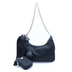 PRADA (プラダ) Re-Edition2005 サフィアーノ リナイロン ショルダーバッグ ブラック 1BH204