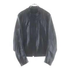 Maison Martin Margiela (メゾンマルタンマルジェラ) ここのえ期 バーニーズ別注 5 Zip Raiders Jacket 八の字 レザーライダースジャケット ブラックジップ ビニールタグ ブラック 30AM17009796のサムネイル