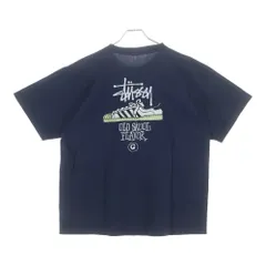STUSSY (ステューシー) 90S OLD SKOOL FLAVOR SUPERSTAR オールドスクール スーパースター 両面プリント 半袖Tシャツ カットソー ネイビーのサムネイル