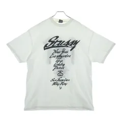 STUSSY (ステューシー) 00S × WTAPS ダブルタップス WORLD TOUR DESIGN TEE 25周年 ワールドツアー デザイン 半袖Tシャツ カットソー ホワイト