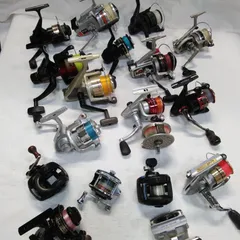 ジャンク！ リール 18点まとめ売り スピニング ベイトリール 片軸 両軸 タイコ 釣り具 タックル 投釣り 筏 カセ 落とし込み SHIMANO Daiwa RYOBI アウトドア フィッシング 動作未チェック 現状 ジャンク U494のサムネイル