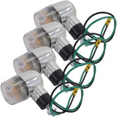 新品 【AedoE】クリア メッキ ウインカー 丸型 ミニ レンズ シルバー 銀 メッキ塗料 ハンドル スイッチ カスタム パーツ バイク ウインカー 鍵 パッド ゼファー バリオス ZRX エストレア モンキー ゴリラ エイプ 等 汎用 クリア バイクウィン