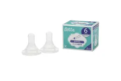 新品 ドクターベッタ哺乳びん ジュエル替乳首 クロスカット 2個セット